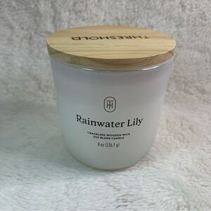 Threshold Rainwater Lily Candle with Wooden Lid - White